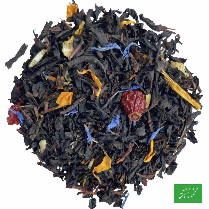 JARDIN DES POÈTES - Thé noir aromatisé vanille, fraise - Bio