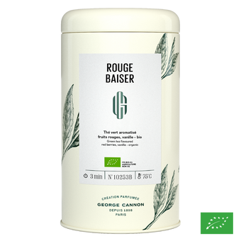ROUGE BAISER - Thé vert aromatisé fruits rouges, vanille - Bio