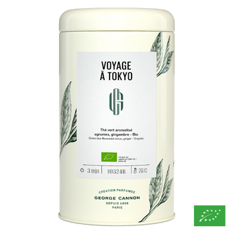 VOYAGE À TOKYO - Thé vert aromatisé agrumes, gingembre - Bio