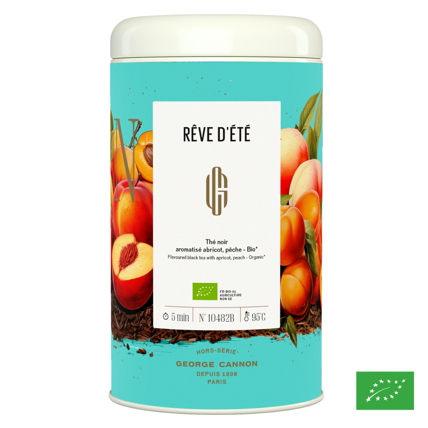 RÊVE D’ÉTÉ - Thé noir aromatisé abricot, pêche - Bio