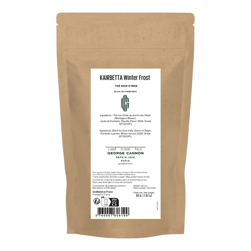 Thé noir d'Inde KAIRBETTA WINTER FROST SFTGFOP1 - Cru 2026