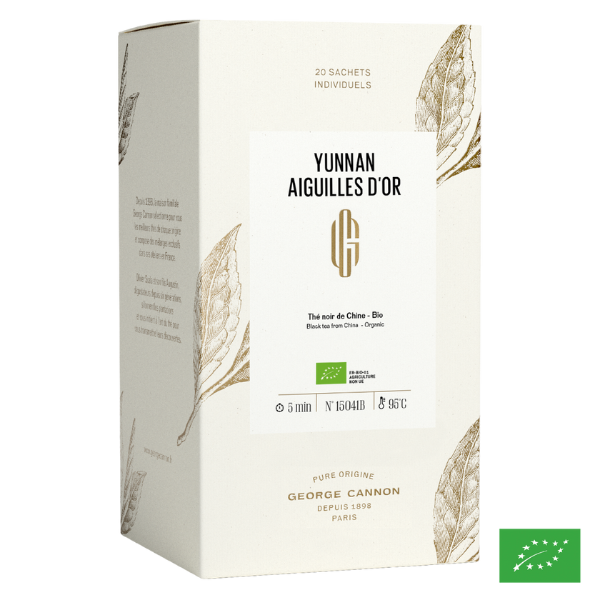 YUNNAN AIGUILLES D'OR - Thé noir de Chine - Bio
