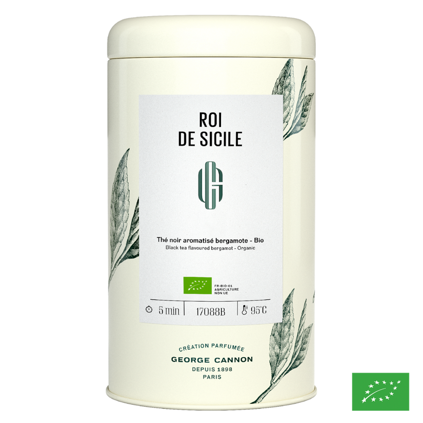 ROI DE SICILE - Earl Grey thé noir aromatisé bergamote - Bio