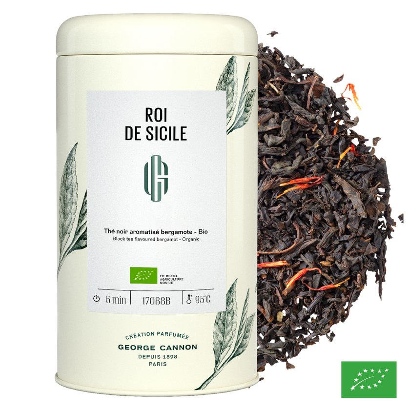 ROI DE SICILE - Earl Grey thé noir aromatisé bergamote - Bio