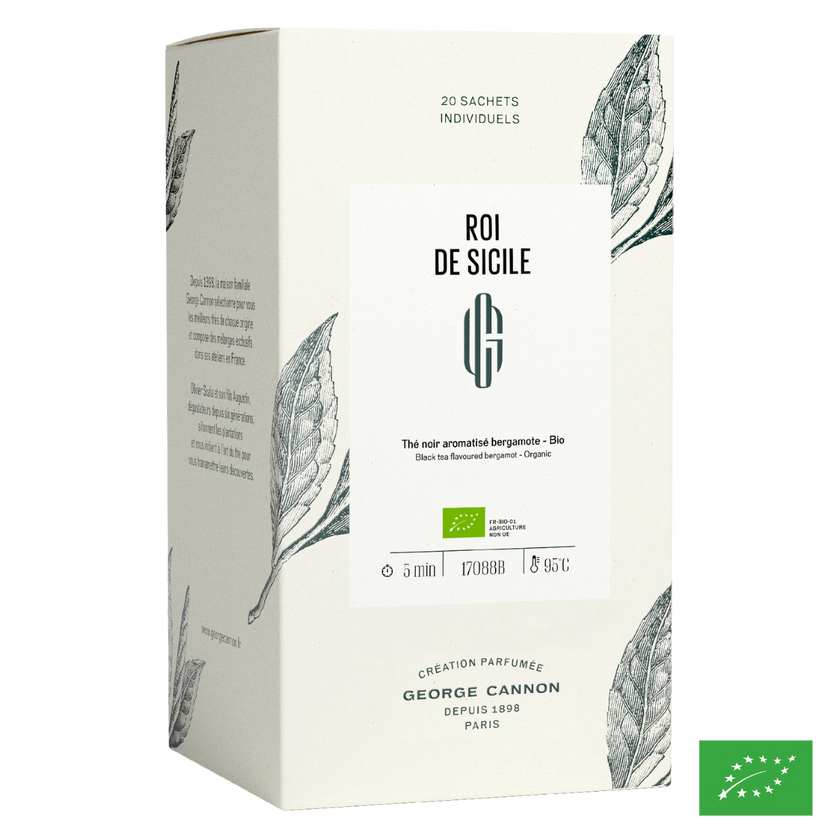 ROI DE SICILE - Earl Grey thé noir aromatisé bergamote - Bio