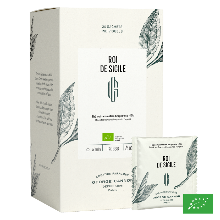 ROI DE SICILE - Earl Grey thé noir aromatisé bergamote - Bio