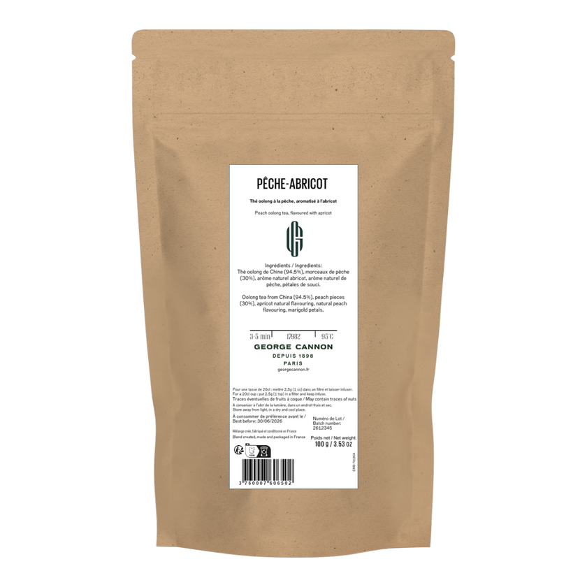 PÊCHE ABRICOT - Thé oolong aromatisé pêche abricot
