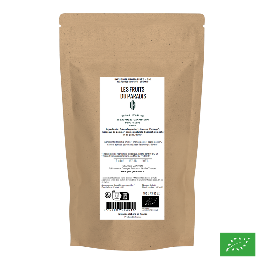 LES FRUITS DU PARADIS - Infusion de pomme aromatisée fruits du verger - Bio