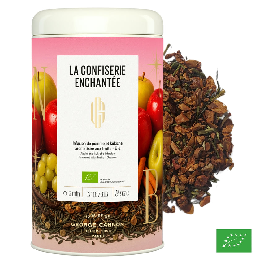 LA CONFISERIE ENCHANTÉE - Infusion de pomme et Kukicha aromatisée aux fruits - Bio